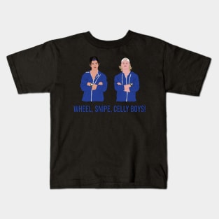 LetterKenny Jonesy and Reilly Wheel Snipe Celly boys Kids T-Shirt